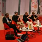 Proust-Comic-Diskussion: Stéphane Heuet, Kai Wilksen, Andreas Platthaus, Rosemarie von dem Knesebeck (v.l.)